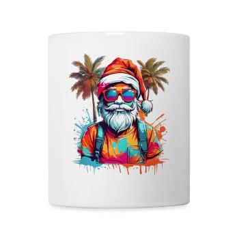 Cool Santa Claus with palm trees - Mug - white - Front