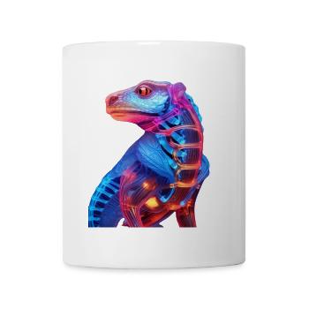 Dragon illuminé au néon - Mug blanc - blanc - Devant