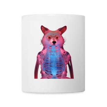 Glowing fox with neon effect - Mug - white - Front