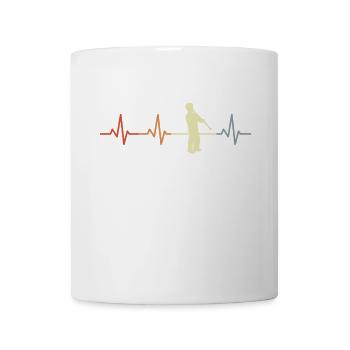 Ligne cœur de clarinettiste vintage - Mug blanc - blanc - Devant