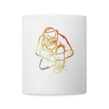 Dessin de soudeur vintage - Mug blanc - blanc - Devant