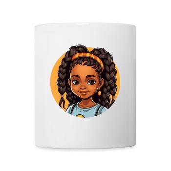 Mariée afro artistique aux cheveux colorés - Mug blanc - blanc - Devant