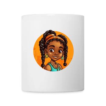 Elegant Afro-Heroine Illustration - Mug - white - Front