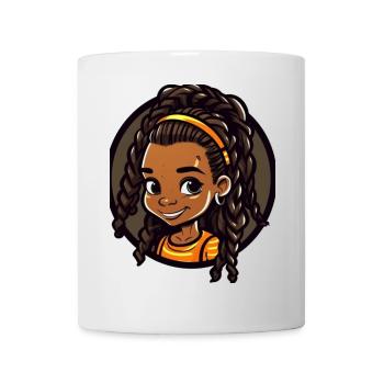 Vivid Child Portrait Illustration - Mug - white - Front