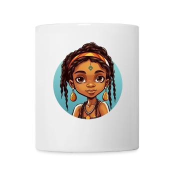 Afro Schwarz Kind Junge Mädchen Ethno Geschenkidee - Tasse - Weiß - Vorne