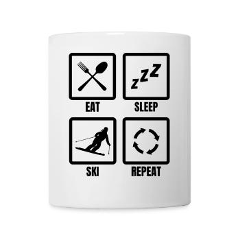 Time zone of skiers. - Mug - white - Front