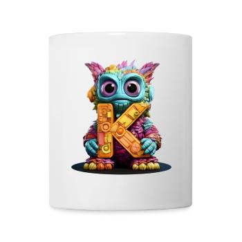 Puppet with letter X Alphabet Letter K - Mug - white - Front
