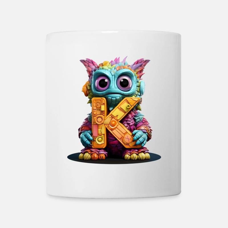 Puppe mit Buchstabe X Alphabet Buchstabe K - Tasse - Weiß