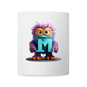 Multicolored Monster with Letter M - Mug - white - Front