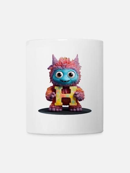 Back to school. Alphabet Letter H tender stuffed animal - Mug - white