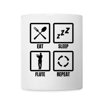 Flötenspieler Routine - Tasse - Weiß - Vorne