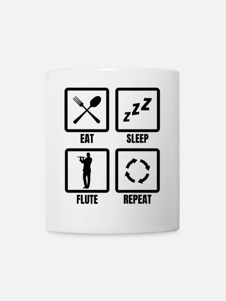 Flötenspieler Routine - Tasse - Weiß