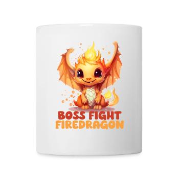 Endgegner Feuerdrache Rollenspiel Fantasymotiv - Tasse - Weiß - Vorne