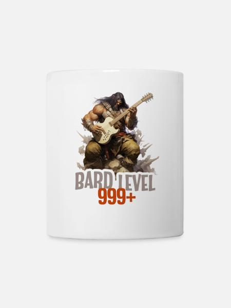 Barde Level 999 – Metal Ork RPG Design - Tasse - Weiß