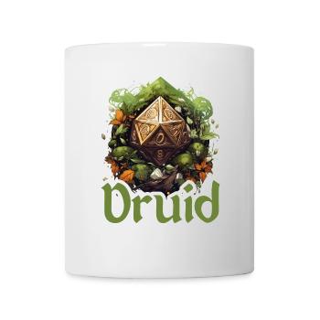 Druide mit W20 – Fantasy RPG Design - Tasse - Weiß - Vorne