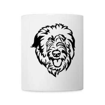 Irish Wolfhound Head - Mug - white - Front