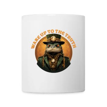 La grenouille steampunk réveille la vérité - Mug blanc - blanc - Devant