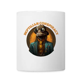 Conspiration reptilienne des Anunnaki Illuminati - Mug blanc - blanc - Devant