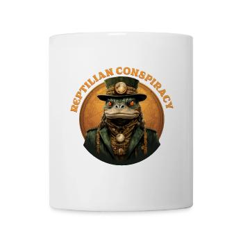 Conspiration reptilienne de grenouille steampunk - Mug blanc - blanc - Devant