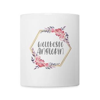 Weltbeste Anglerin Angeln Hobby Geschenk - Tasse - Weiß - Vorne