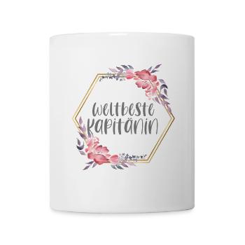 Weltbeste Kapitänin Segeln Boot Geschenk - Tasse - Weiß - Vorne