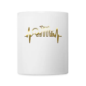 Singapore Skyline Heartbeat Asia I Love Singapore - Mug blanc - blanc - Devant