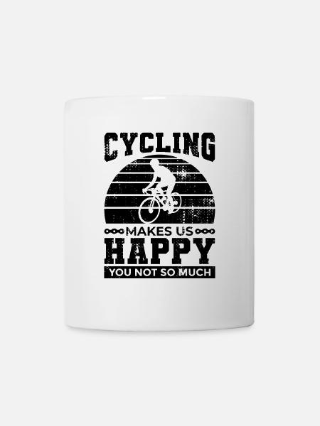 Spruch Radfahren - Tasse - Weiß