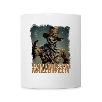 Effrayant Halloween Épouvantail Horreur Design - Mug blanc - blanc - Devant