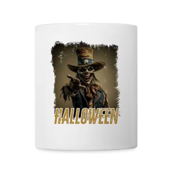 Spooky Halloween Scarecrow in USA Style - Mug - white - Front