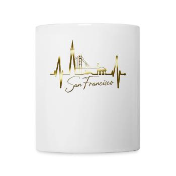 San Francisco Skyline Heartbeat California USA - Mug - white - Front