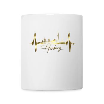 Hamburg Skyline Heartbeat Hamburg Love Fan - Mug - white - Front