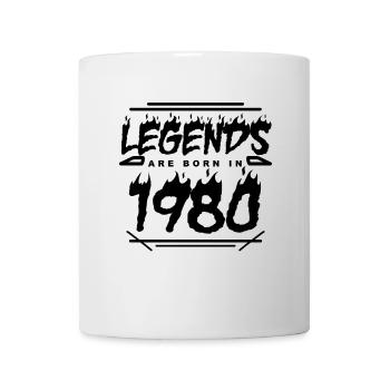 Legende 1980 - Jahrgang 1980 - Baujahr 1980 - Tasse - Weiß - Vorne