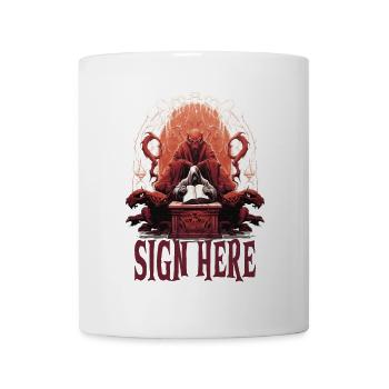 Spielleiter Dunkler Vertrag Fantasy RPG Shirt - Tasse - Weiß - Vorne