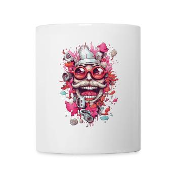 Drôle de lunettes de soleil Couleurs Chemise - Mug blanc - blanc - Devant