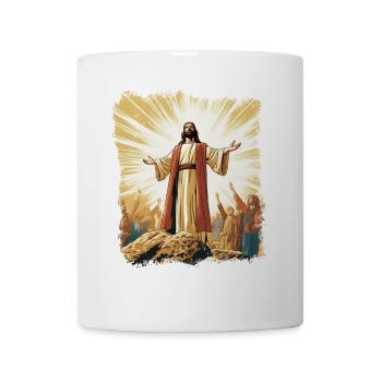 esus In Herrlicher Auferstehung Mit Gläubigen - Tasse - Weiß - Vorne
