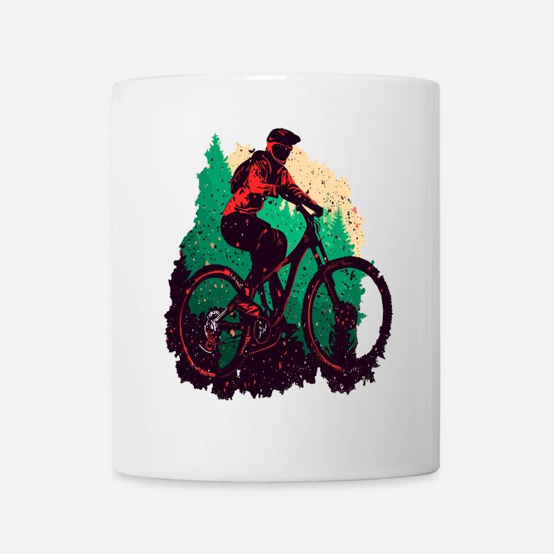 Vintage Mountainbiker MTB Radfahrer - Tasse - Weiß
