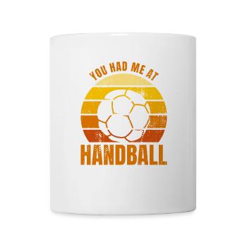 Handballspieler Spruch - Tasse - Weiß - Vorne