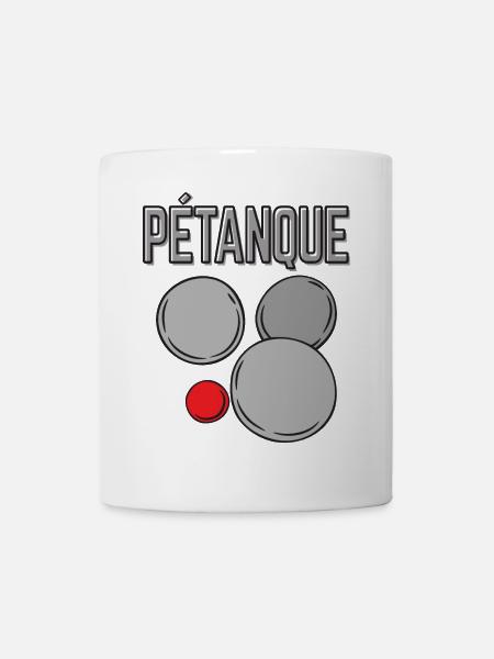 Boule Kugeln für Bouler Boules Set und Petanque - Tasse - Weiß