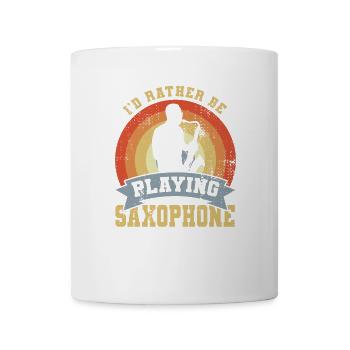 Je préfère jouer du saxophone - Mug blanc - blanc - Devant