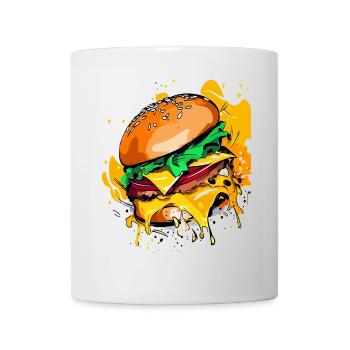 Burger au fromage supplémentaire Cheeseburge - Mug blanc - blanc - Devant