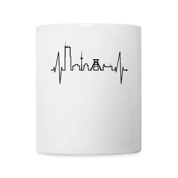 Essen Skyline Herzschlag Ruhrpott Fan Herz Essener - Mug blanc - blanc - Devant