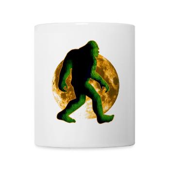Bigfoot Sasquatch und Mond - Tasse - Weiß - Vorne