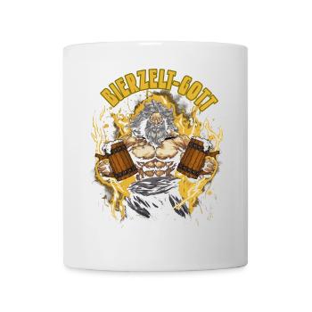 Bierzelt Gott Biertrinker Geschenk - Tasse - Weiß - Vorne