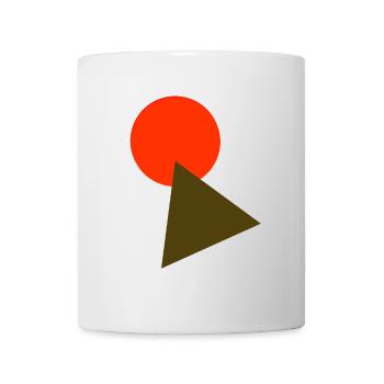 Kreis und Dreieck - Tasse - Weiß - Vorne