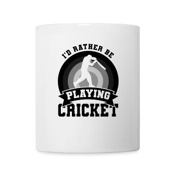 Blague de joueur de cricket - Mug blanc - blanc - Devant