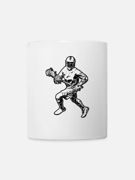 Lacrosse Spieler Skizze - Tasse - Weiß