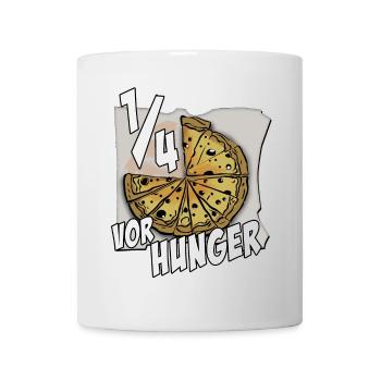 ein viertel vor hunger - Tasse - Weiß - Vorne