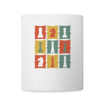 Schachfiguren Retro - Tasse - Weiß - Vorne