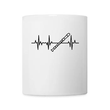 Flute Heartline - Mug - white - Front