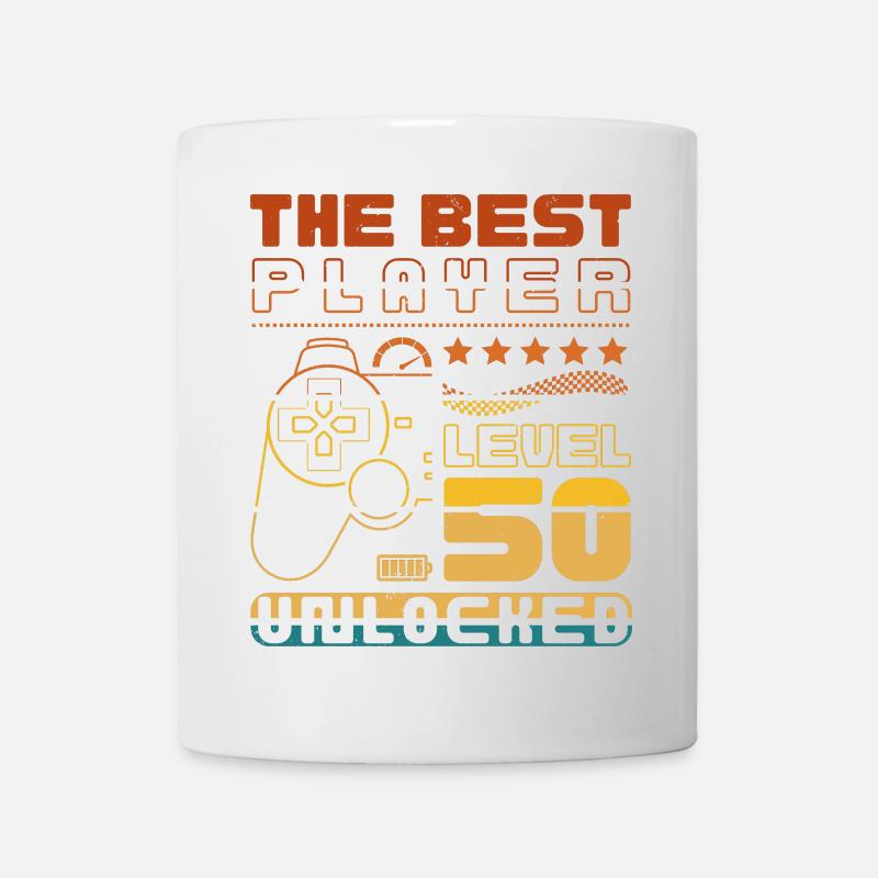 The Best Player - Level 50 unlocked - Tasse - Weiß